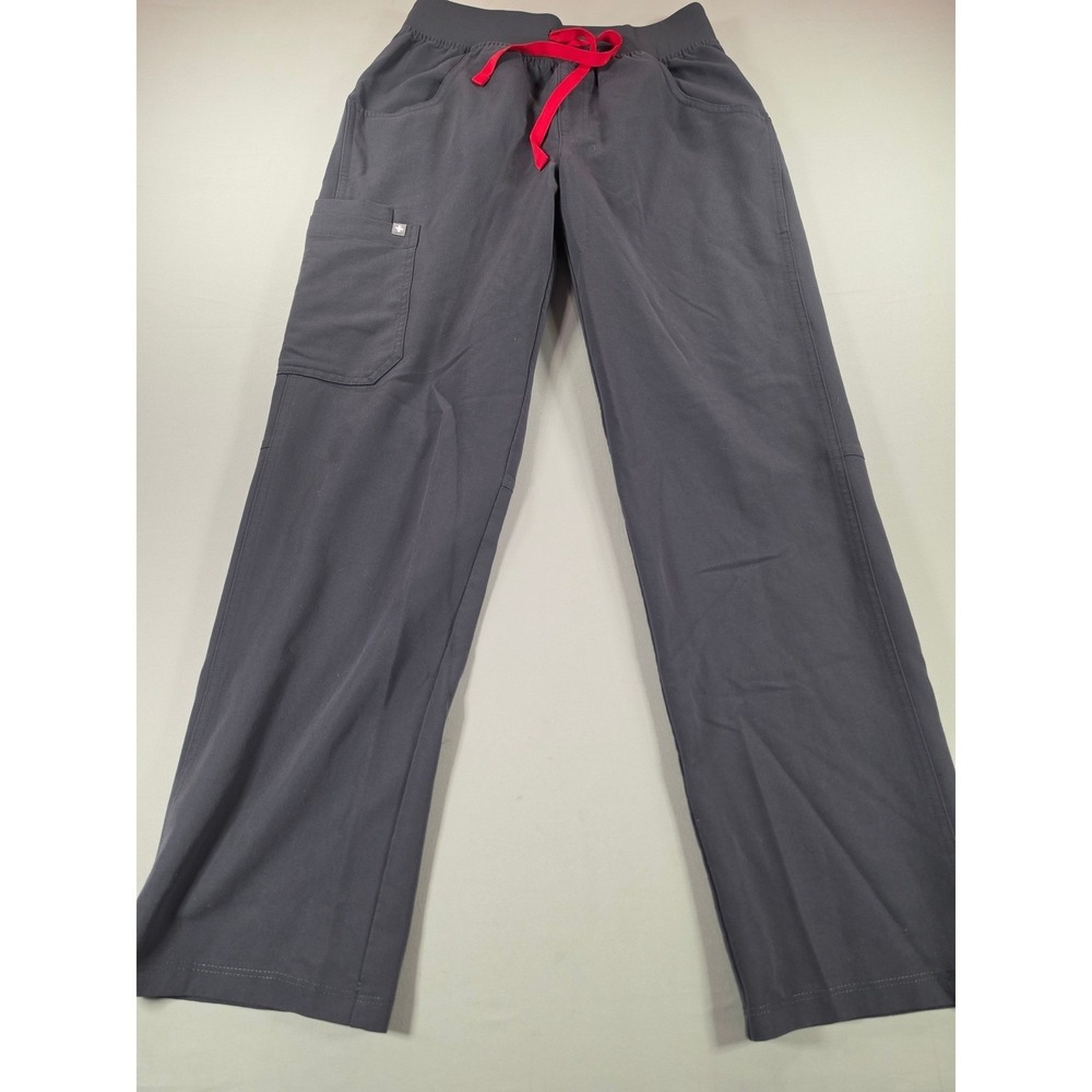 Figs Kade Cargo Scrub Pants Womens XS Tall Charcoal Gray Technical Collection